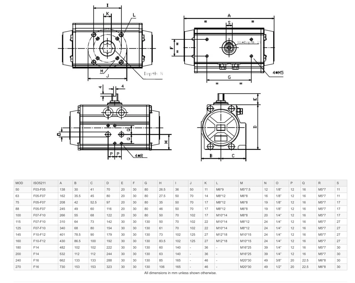 GO Actuators Pneumatic Double Acting - Image 3