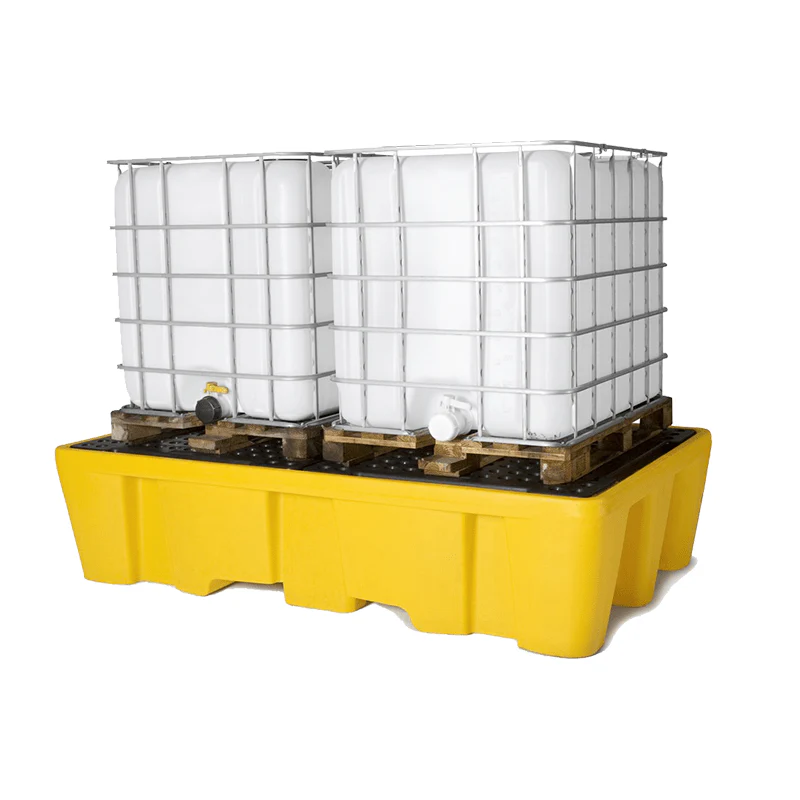 GO Dual IBC Spill Pallet Bund with Removable Grate