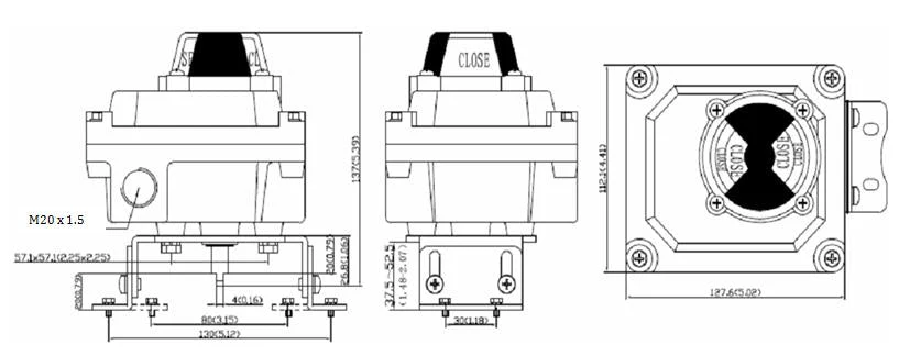 GO EXD IECEX Limit Switch Box for Pneumatic Actuator - Image 3