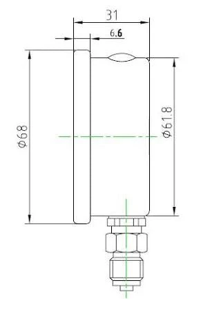 GO 1/4" BSP Bottom Entry 304 SS Case Pressure Gauges 63mm - Image 2