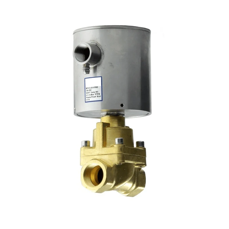 GO B75ED Brass EXD Rated High Pressure Normally Closed Solenoid Valves