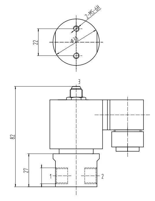 GO 1/4" ES58 304 Stainless 3 Way Direct Acting Normally Open Solenoid Valve - Image 2