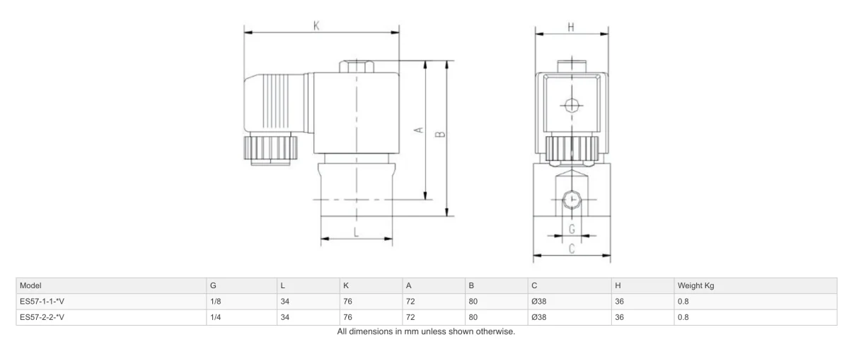 GO ES57 304 Stainless 3 Way Direct Acting Normally Closed Solenoid Valves - Image 2