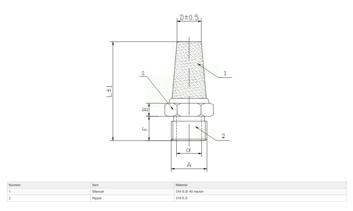 GO 316 Stainless Steel Air Silencers SSL - Image 2