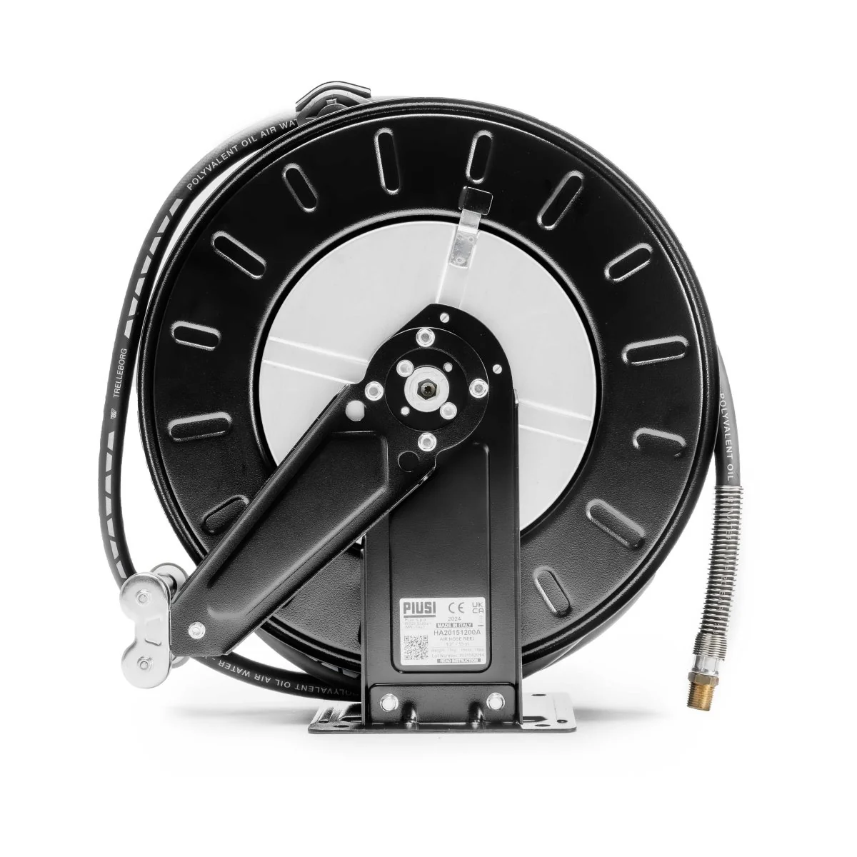 PIUSI Hose Reel Air/Water 1/2"x15m Spring Rewind