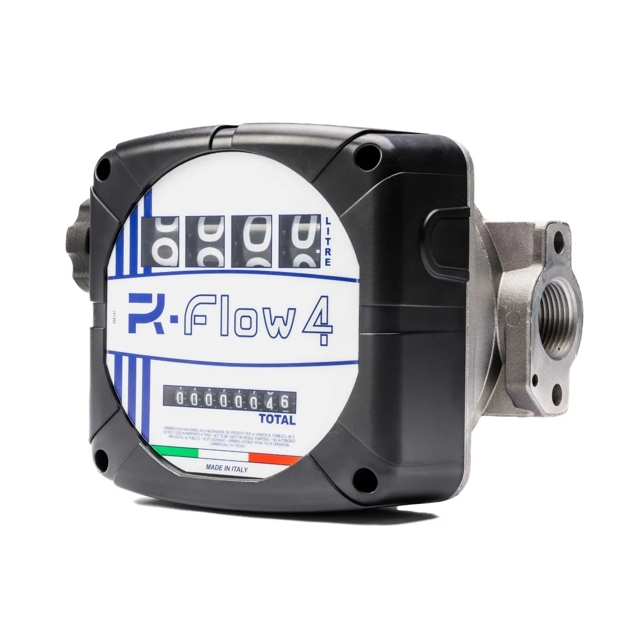 ADAM BY PIUSI 4 Digit Mechanical Meter with Oscillating Disc 25mm 20-120lpm Litre Display - Image 2