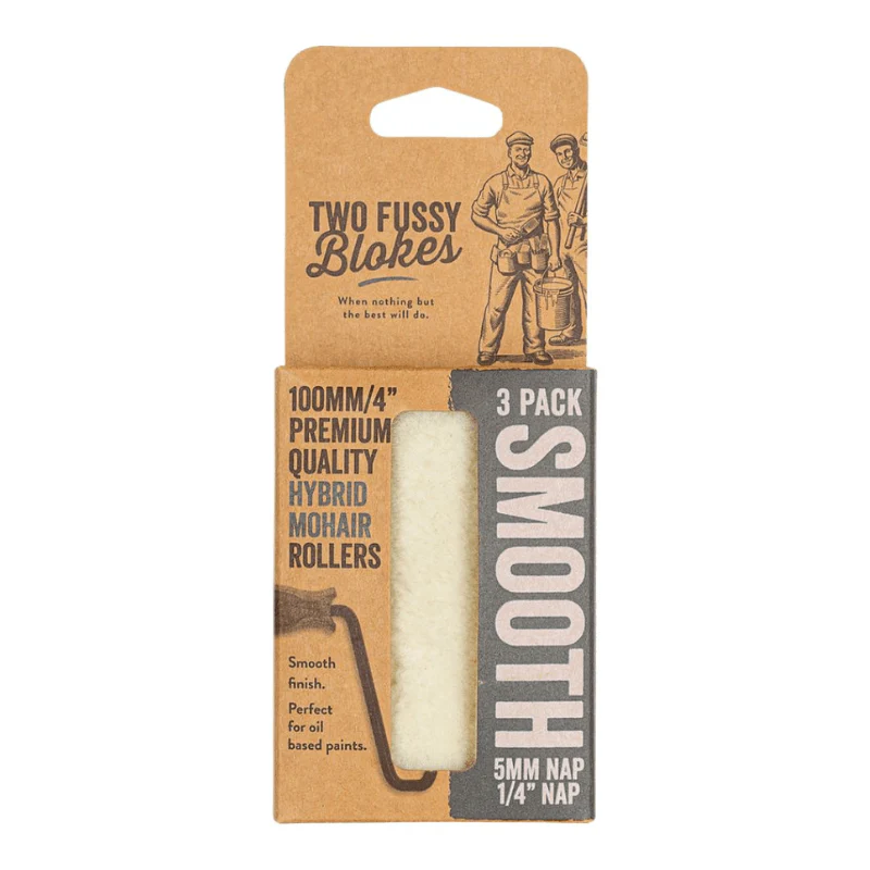 TWO FUSSY BLOKES 5mm Nap 100mm Hybrid Mohair Mini Paint Rollers