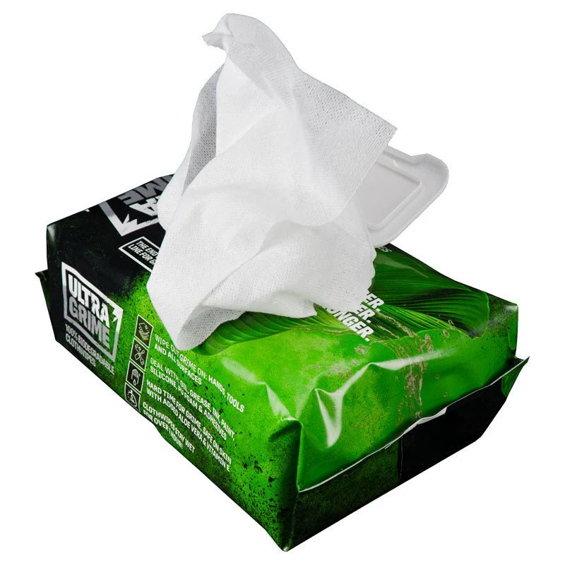 ULTRAGRIME Pro XXL+ Biodegradable Industrial Wipes 100 Huge Wipes - Image 3