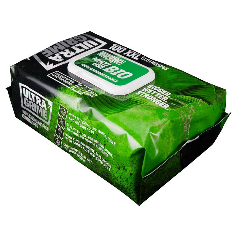 ULTRAGRIME Pro XXL+ Biodegradable Industrial Wipes 100 Huge Wipes - Image 4